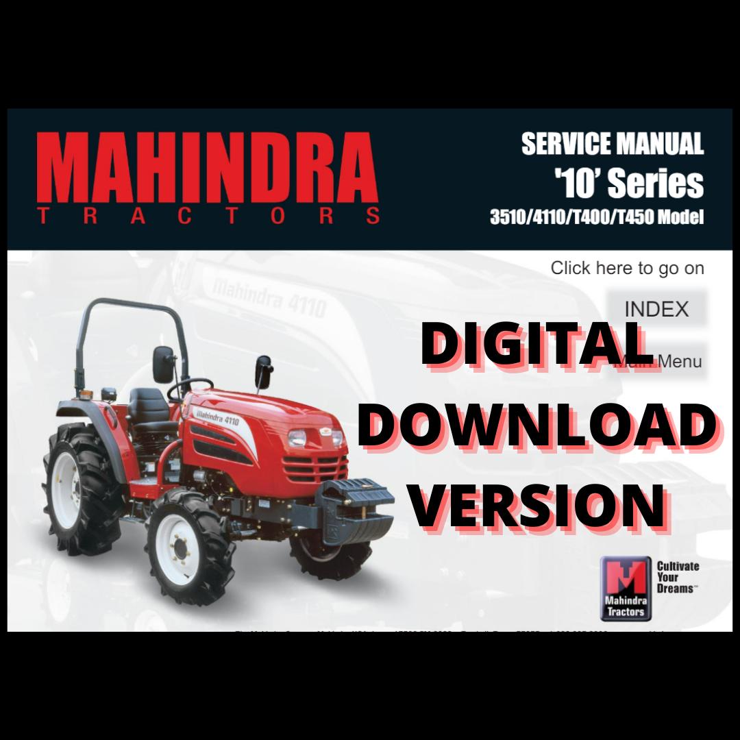 Mahindra Tractor 3510 4110 T400 T450 Engine Workshop Service Manual