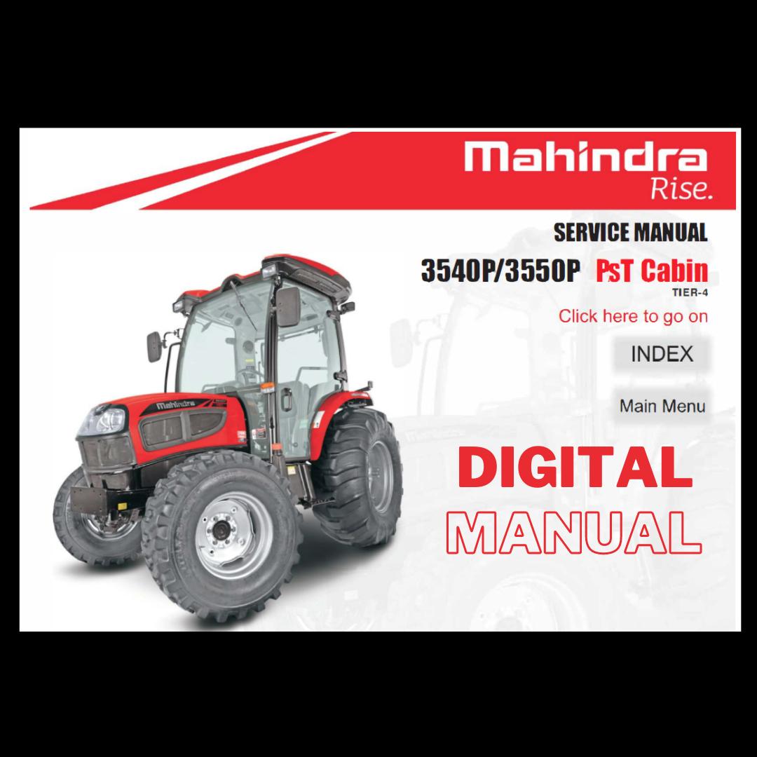 Mahindra Tractor 3540P 3550P PST Cabin Tier 4 Service Manual