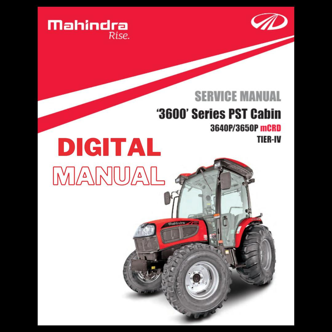 Mahindra Tractor 3640 3650 PST Cabin mCRD Service Manual