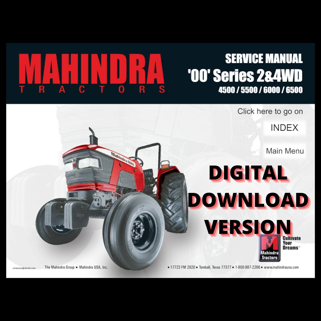 Mahindra Tractor 4500 5500 6000 6500 Service Manual