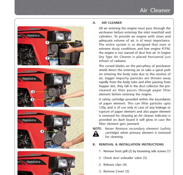 Mahindra Tractor 4550 4WD Operator Service Manual_1