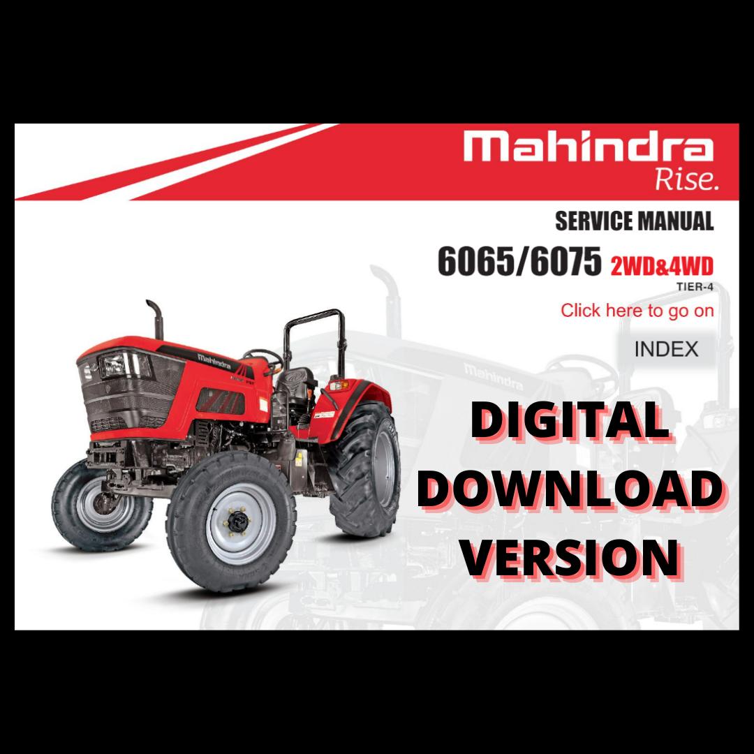 Mahindra Tractor 6065 6075 2WD 4WD Service Manual