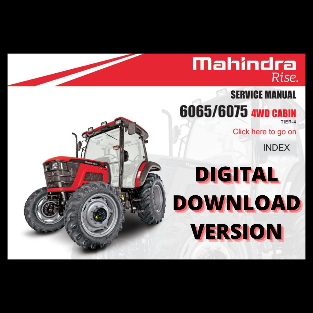 Mahindra Tractor 6065 6075 4WD Cabin Service Manual