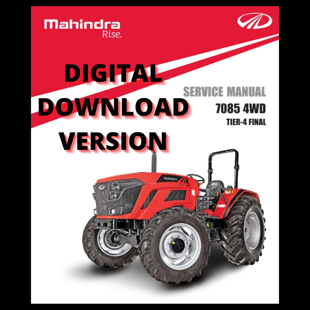 Mahindra Tractor 7085 Operator Service Manual