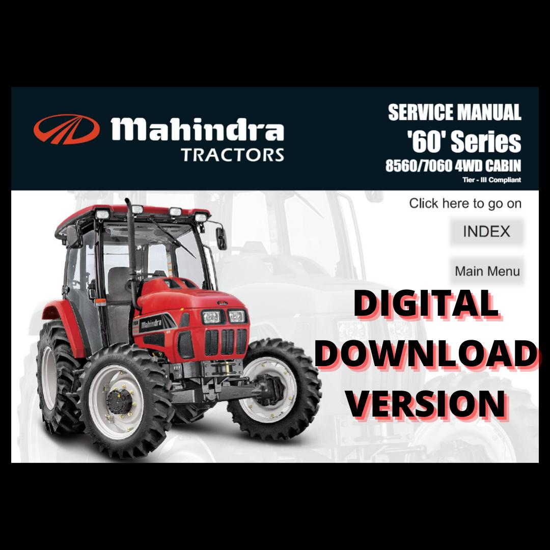 Mahindra Tractor 8560 7060 4WD Cabin Service Manual