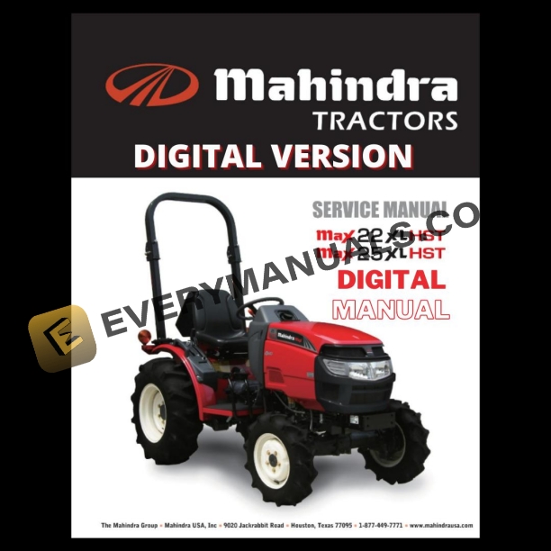 Mahindra Tractor Max 22 25 HST Operator Service Manual PDF