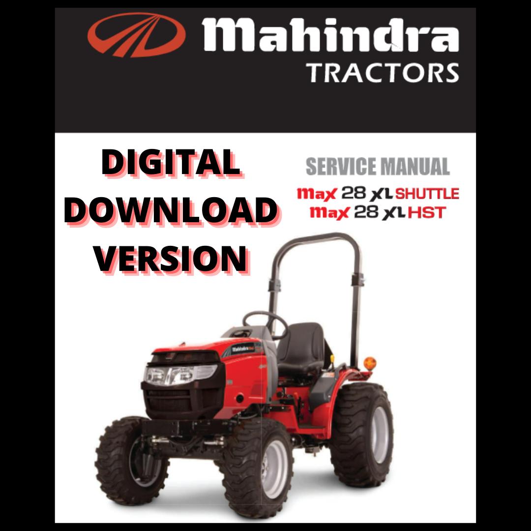Mahindra Tractor Max 28 XL Shuttle HST Operator Service Manual
