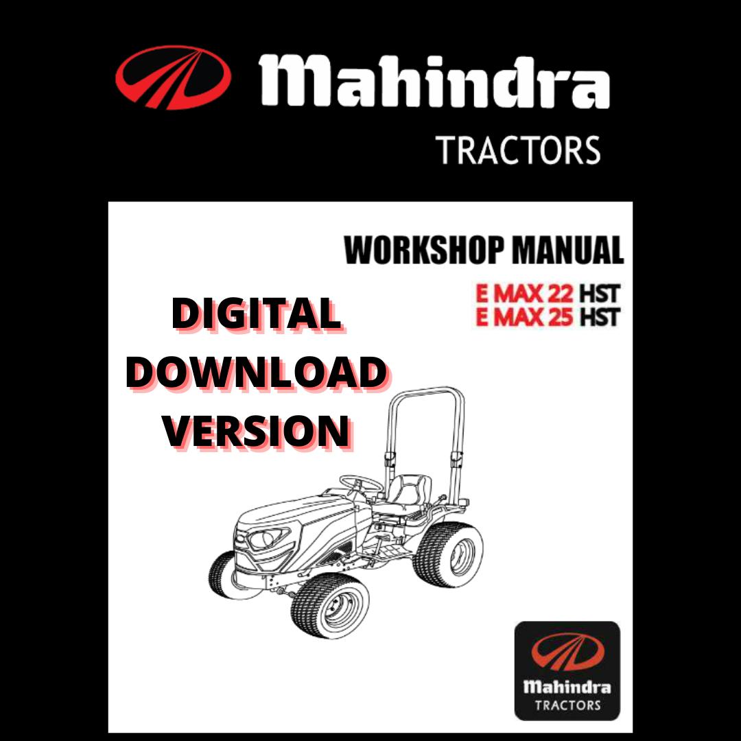 Mahindra Tractor eMax 22 25 HST Workshop Manual
