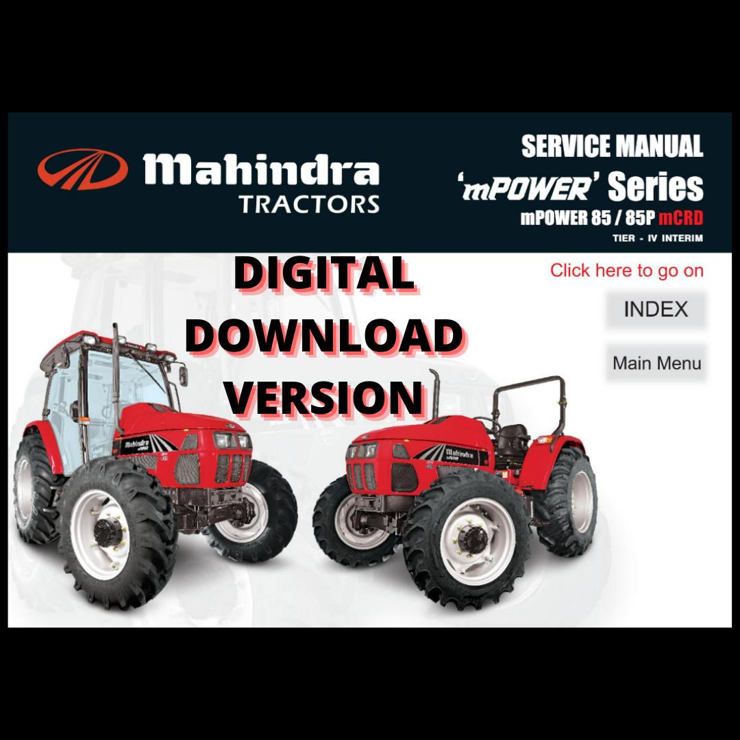 Mahindra Tractor mPOWER 85 85P mCRD Service Manual