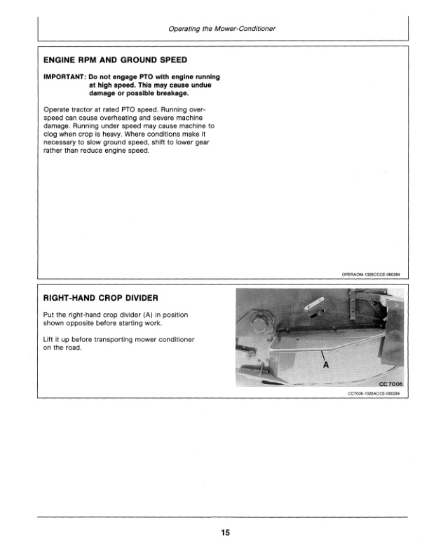 John Deere 1326 and 1327 Impeller Mower-Conditiones Operator Manual OMCC22166-2