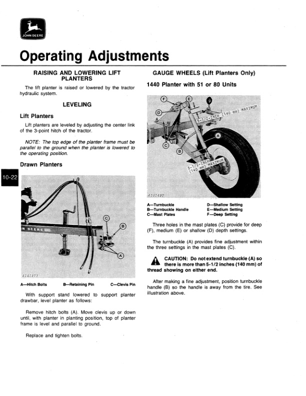 John Deere 1400 SERIES ZERO-TILL PLANTER Operator Manual OMA33503-2