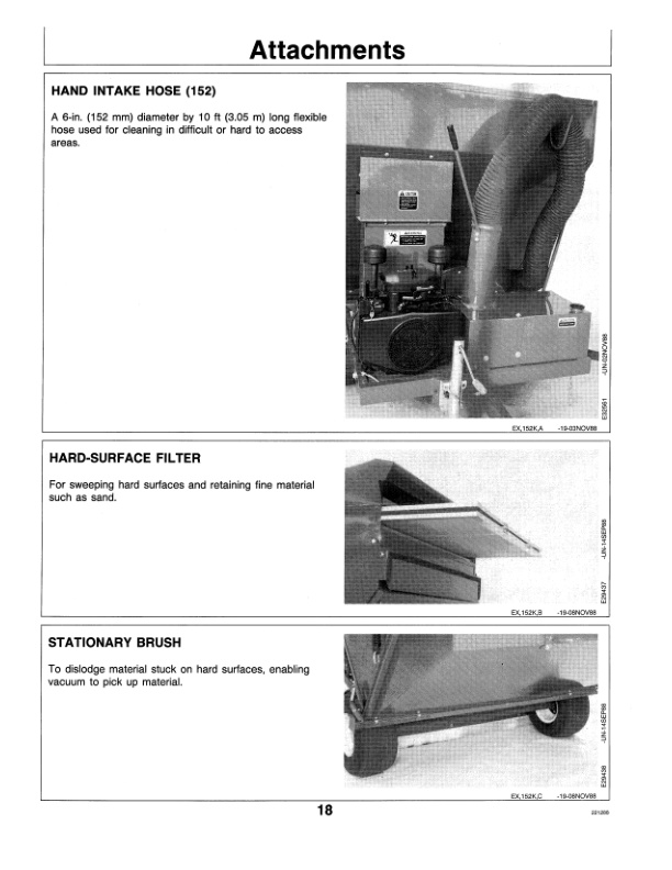 John Deere 142 and 152 Vacuum Sweepers Operator Manual OMET15706-2