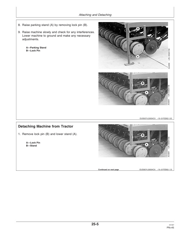 John Deere 1520 Integral Grain Drill Operator Manual OMA85458 2