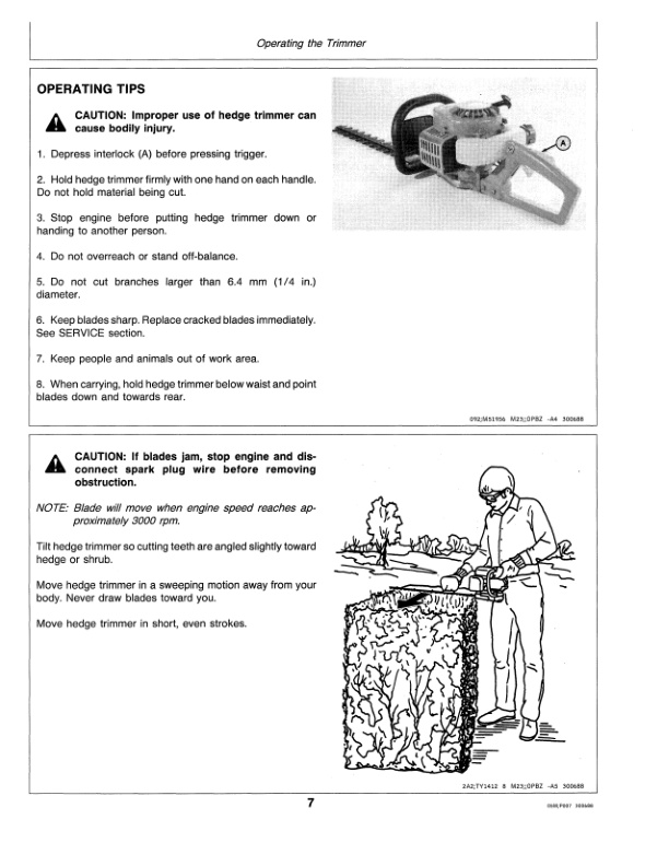 John Deere 172 Hedge Trimmer Operator Manual OMM79593 2