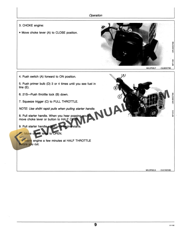 John Deere 21C AND 21S STRING TRIMMERS Operator Manual OMM112772