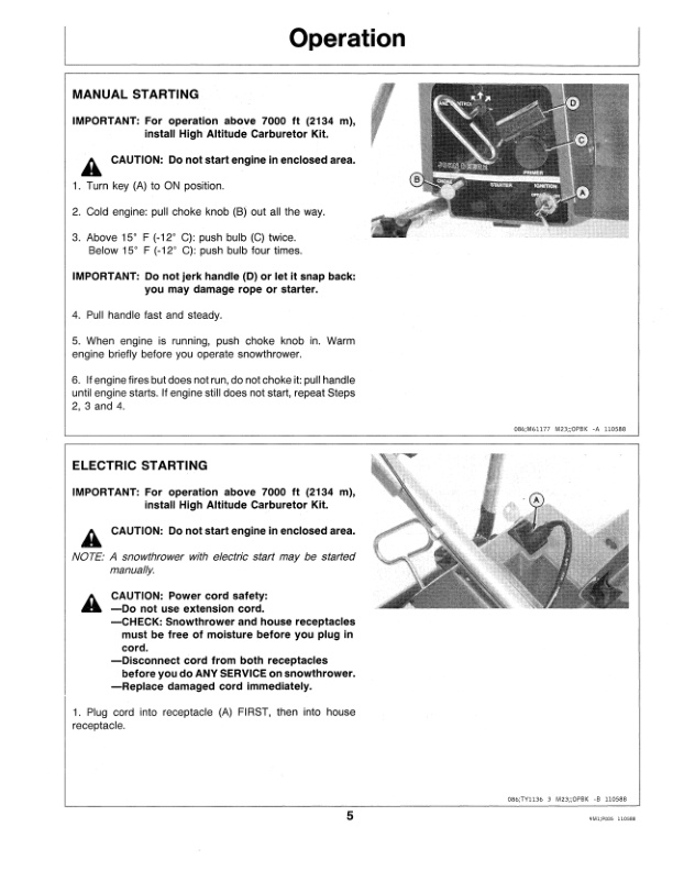 John Deere 322 Snowthrower Operator Manual OMM79003-2
