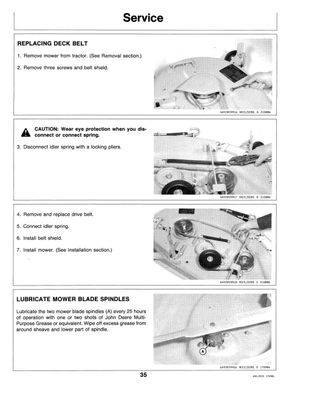 John Deere 38-INCH MID-MOUNT ROTARY MOWER Operator Manual OMM71721-3