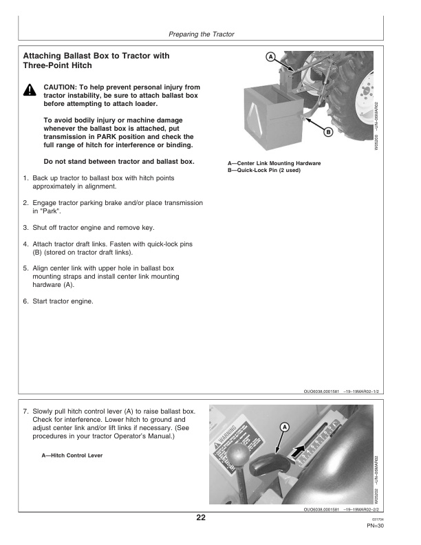 John Deere 419 Loader Operator Manual OMW50422-2