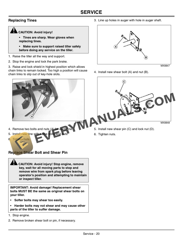 John Deere 42 Hydraulic Tiller Operator Manual OMM145939