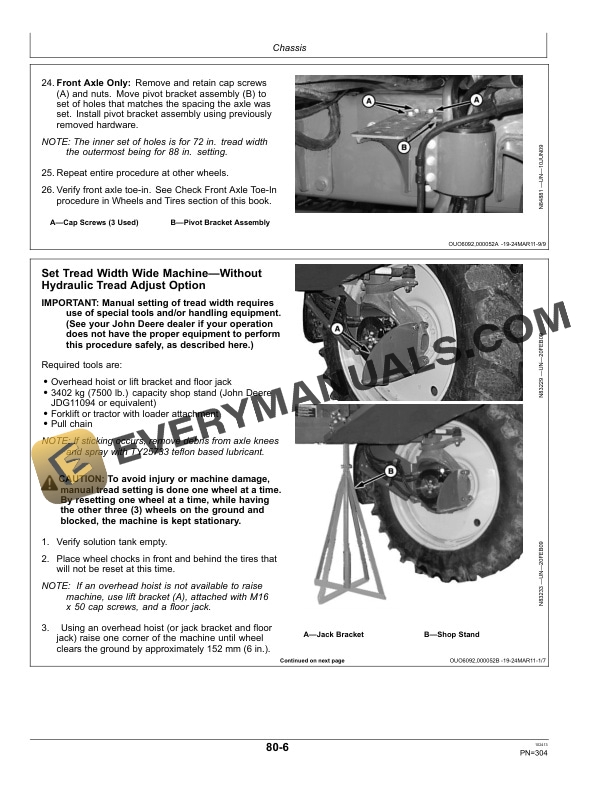John Deere 4630 Self-Propelled Sprayer Operator Manual OMKK13343