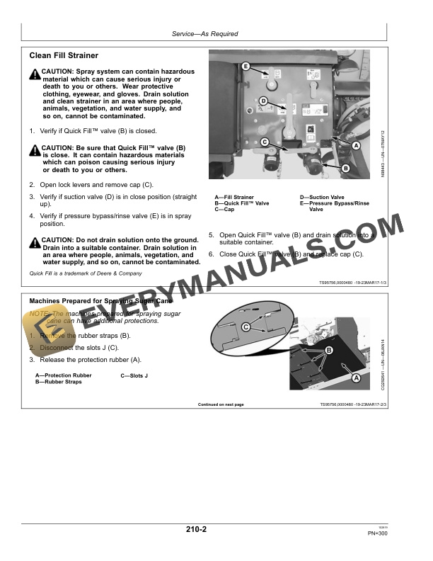 John Deere 4630 Self-Propelled Sprayer Operator Manual OMKK36433