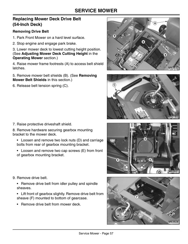 John Deere 48 54 And 60 Inch Side Discharge Mower For ZTRAK Front Mower Operator Manual OMM137692 2