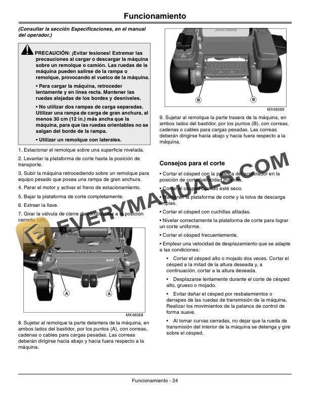 John Deere 647A, 657A and 667A QuikTrak Pro Operator Manual OMTCU30073