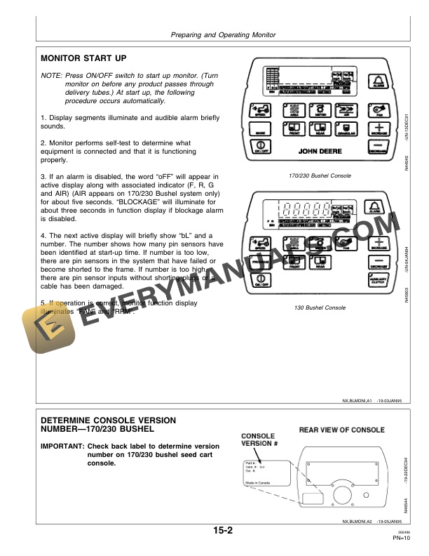 John Deere 787 Blockage Monitor Operator Manual OMN200476