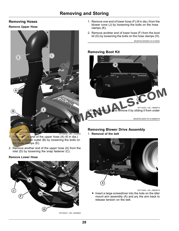 Collection System Operator John Deere 9.6 Bushel Dump From Seat Material Collection System ...