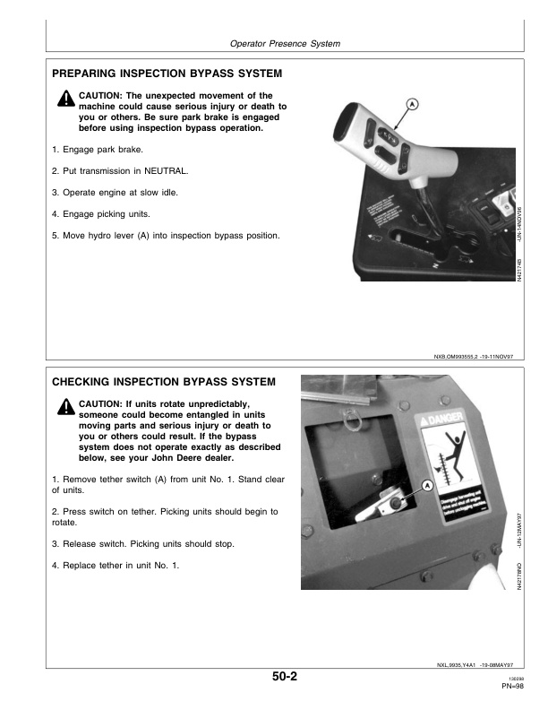 John Deere 9935 COTTON PICKER Operator Manual OMN200530-2