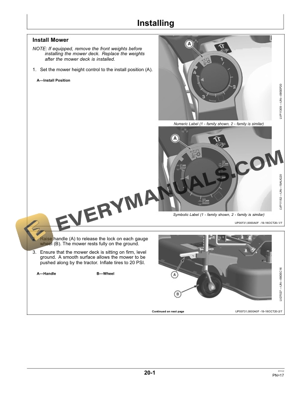 John Deere 54D and 60D AutoConnect Mid-Mount Mower Operator Manual ...