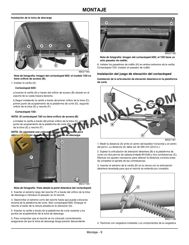 John Deere 60D and 72D AutoConnect Mid-Mount Mower Operator Manual ...