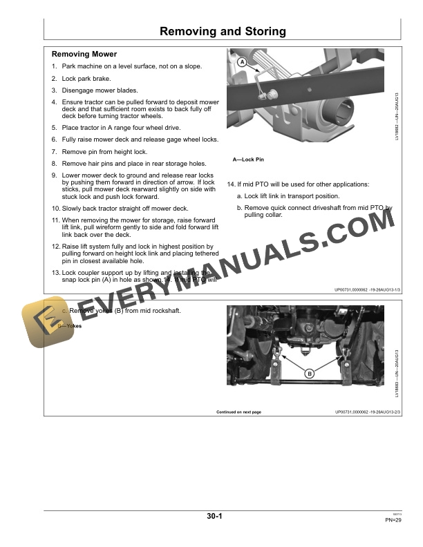 John Deere 60D and 72D AutoConnect Mid-Mount Mower Operator Manual ...