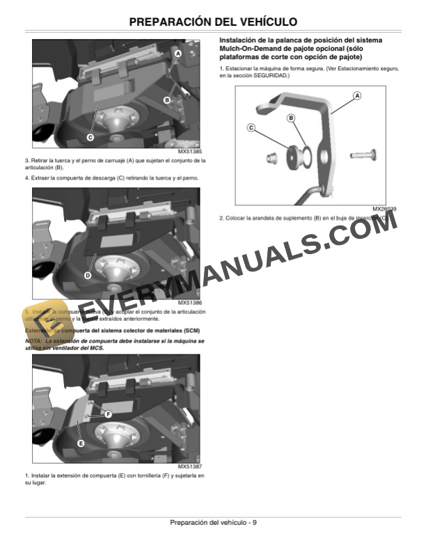 John Deere Blower and Rear Hopper Dump From Seat 14 Bushel Operator Manual OMTCU33005