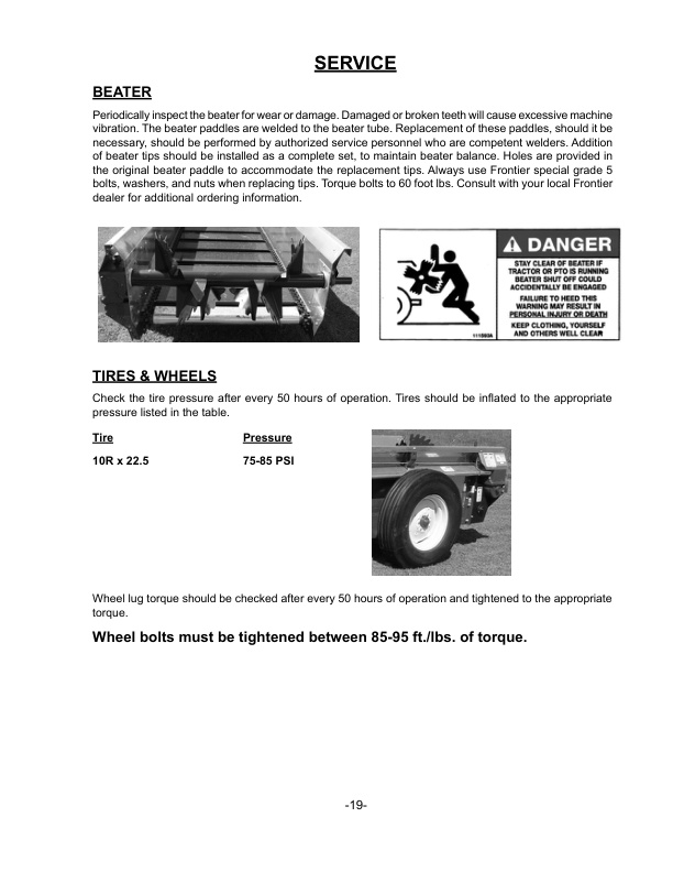 John Deere Frontier MS1117 MANURE SPREADER Operator Manual 5HP75658-3