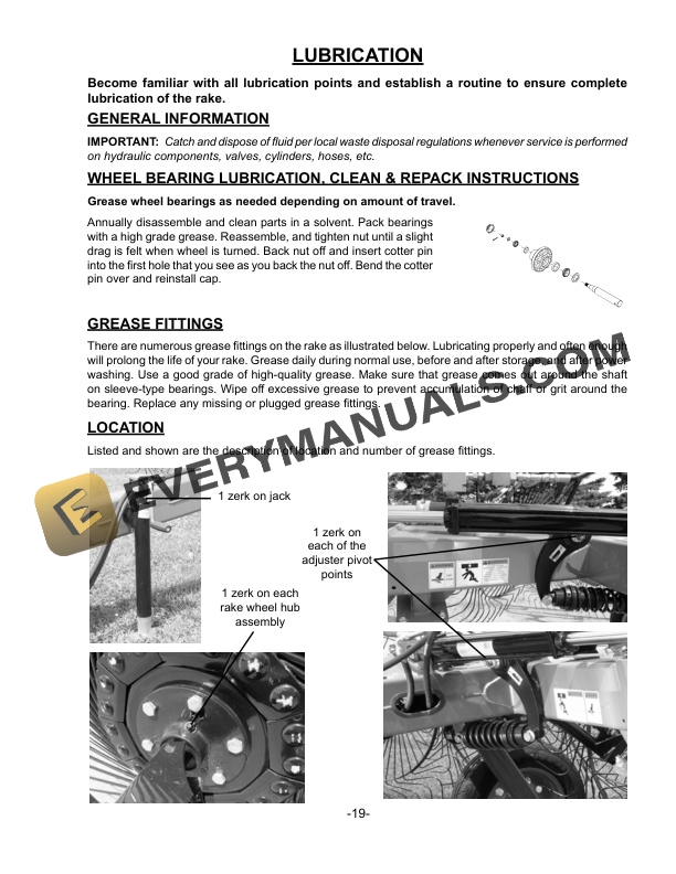 John Deere Frontier WR3208, WR3210, WR3212 Wheel Rake Operator Manual ...