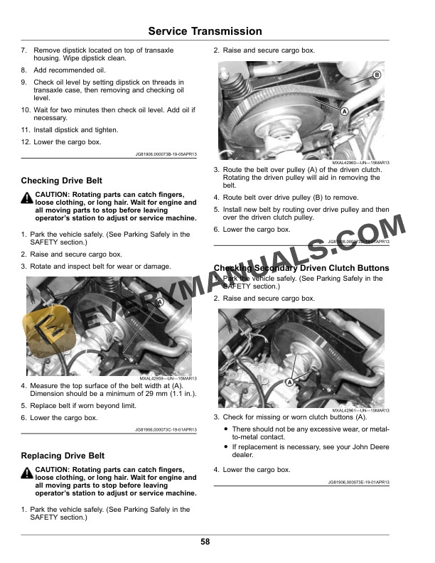 John Deere HPX615E Gator Utility Vehicles Operator Manual OMUC18680
