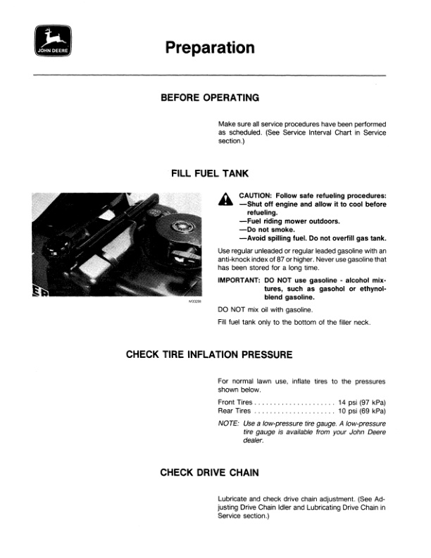 John Deere R70 AND R72 RIDING MOWERS Operator Manual OMM86426-2