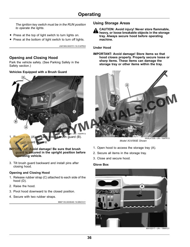 John Deere XUV590E, XUV590M, XUV590E S4, XUV590M S4 Gator Utility
