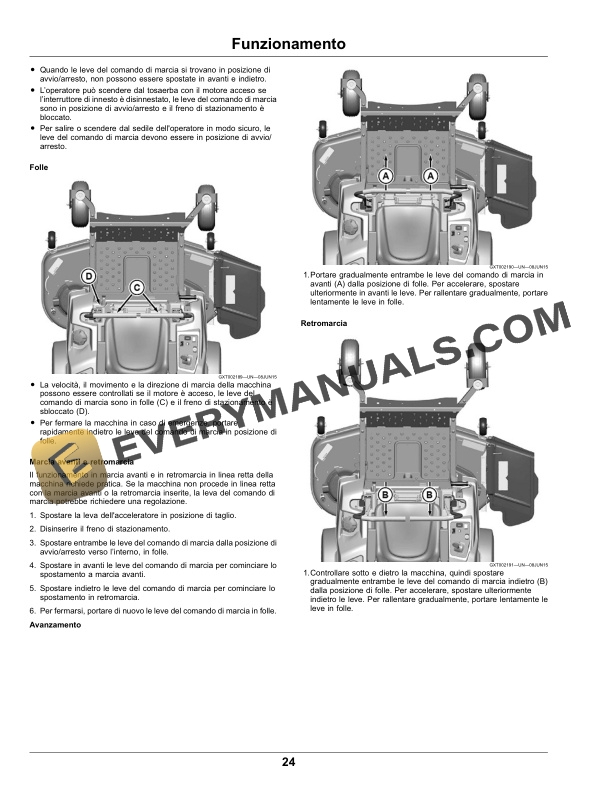 John Deere Z525E, Z535M and Z540R ZTrak Operator Manual OMUC13768