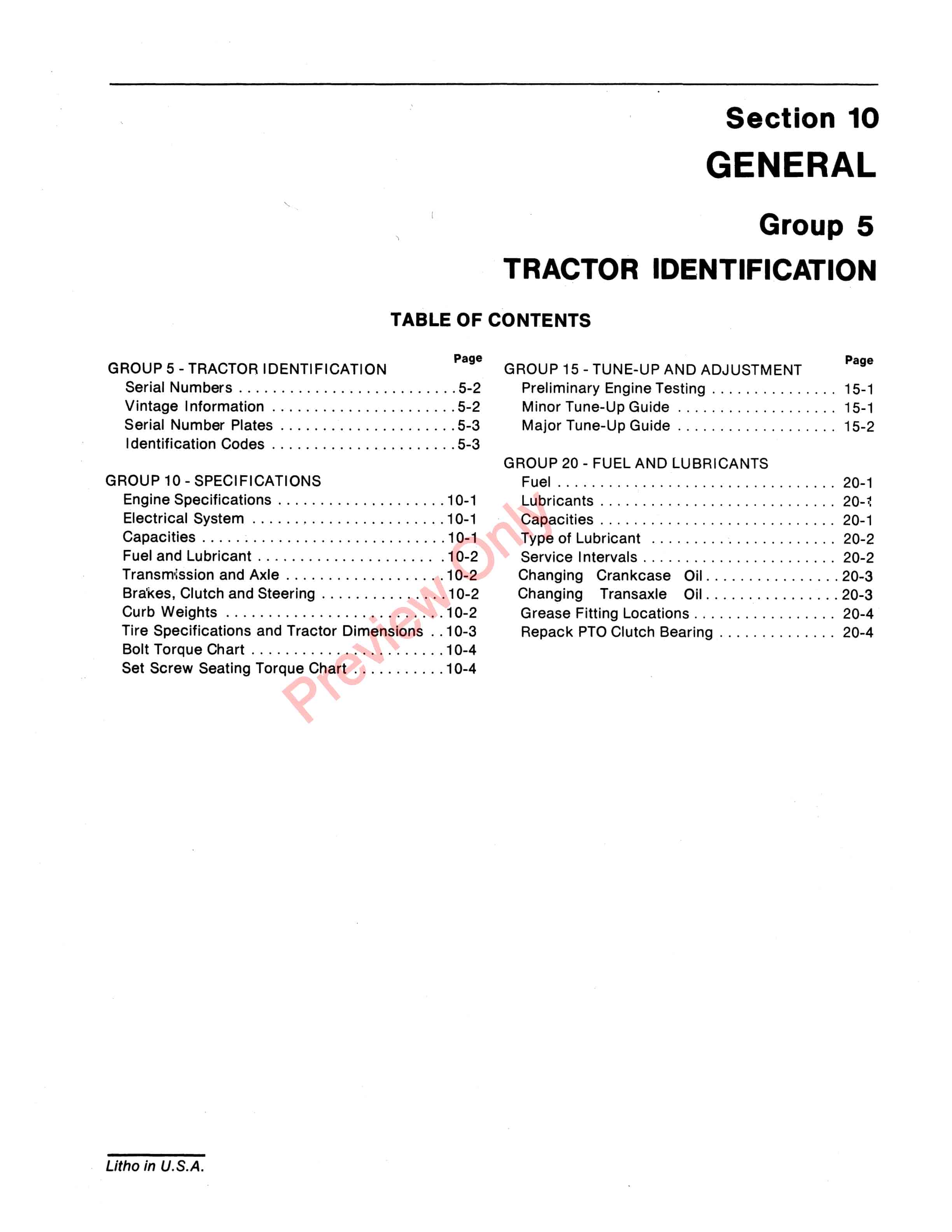 John Deere 110 110H 112 And 112H Lawn And Garden Tractor Service Manual SM2088 01NOV69 5