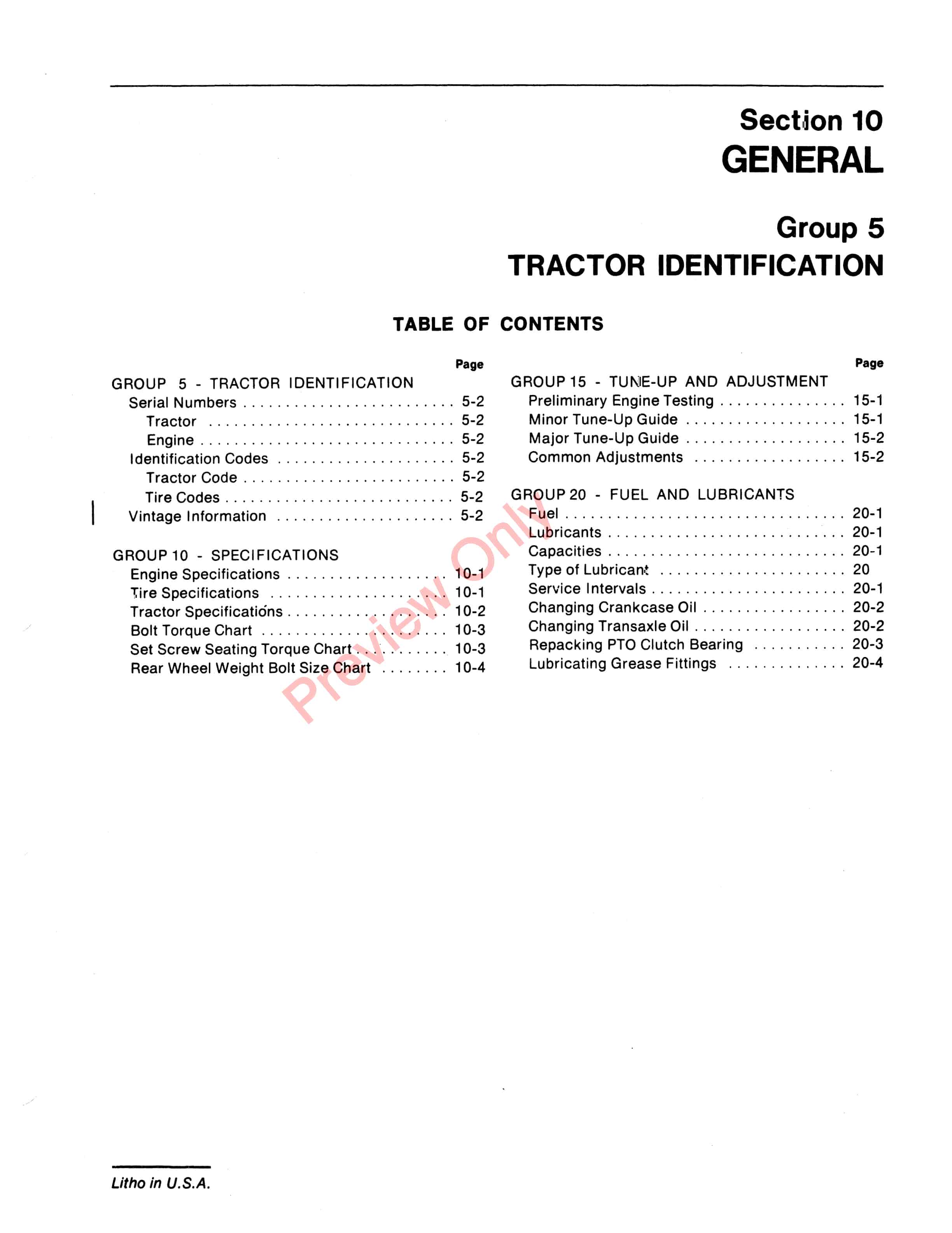 John Deere 112 Lawn And Garden Tractor Service Manual SM2096 01SEP73 5