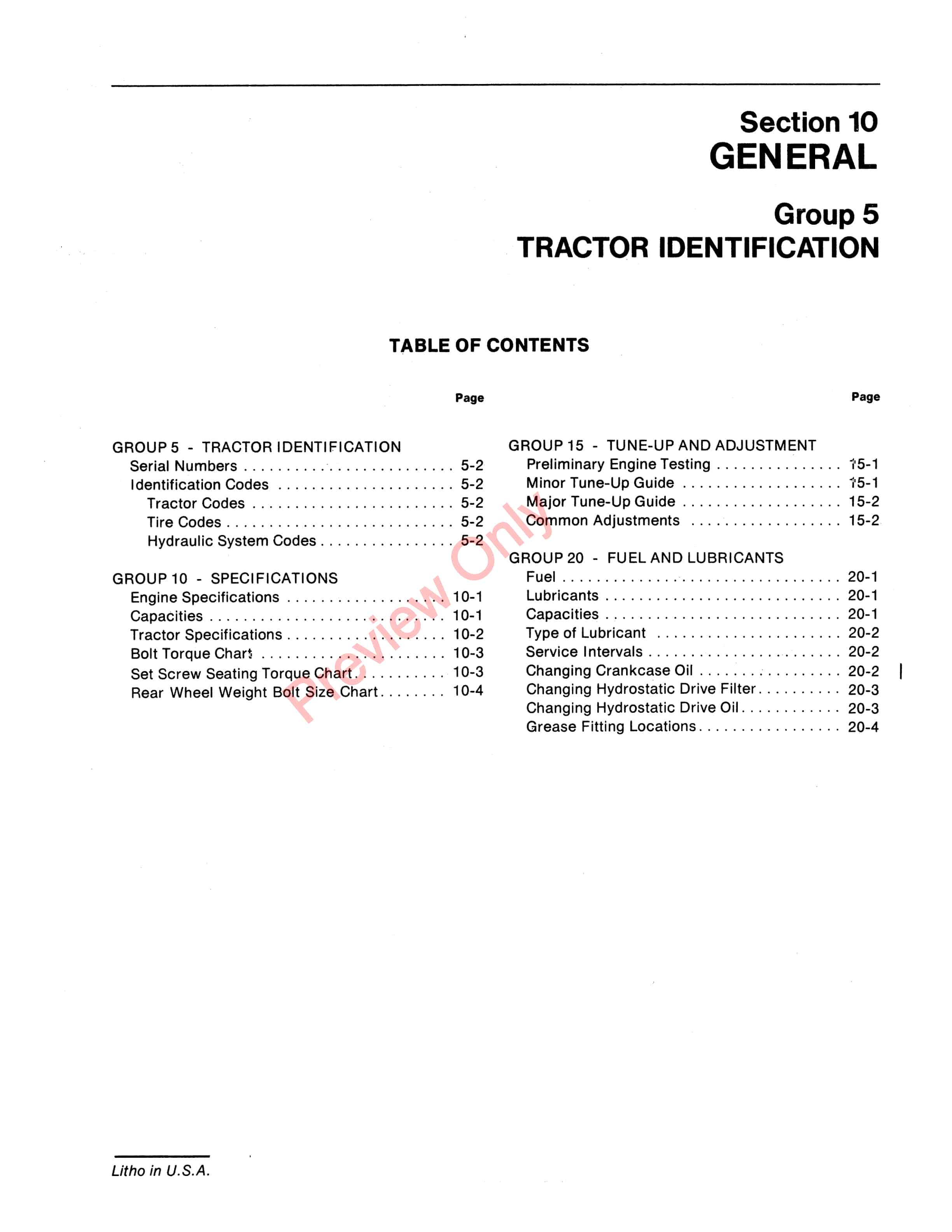John Deere 140 Hydrostatic Tractor Service Manual SM2093 01JUL73 5