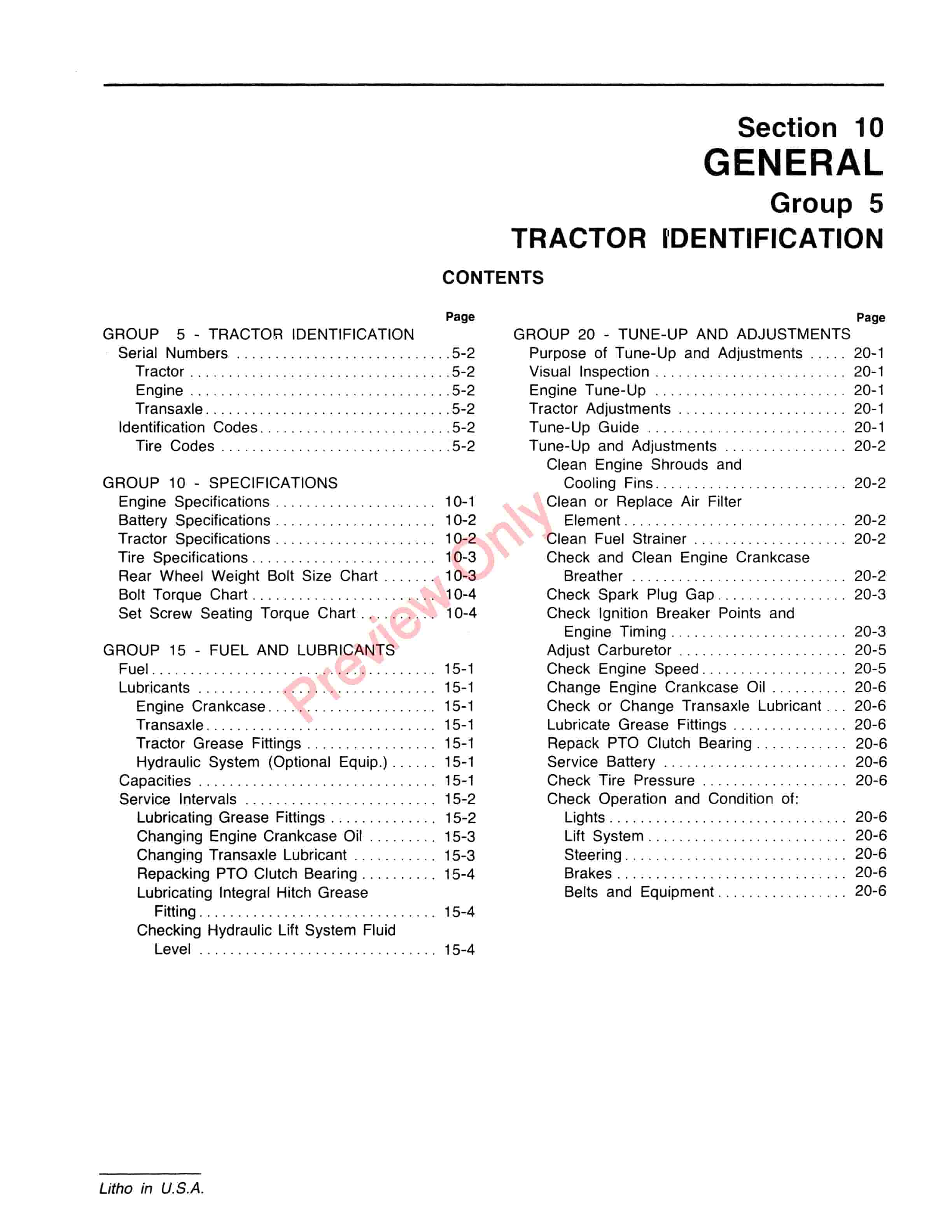 John Deere 200 208 210 212 214 And 216 Lawn And Garden Tractors Service Manual SM2105 01OCT81 5