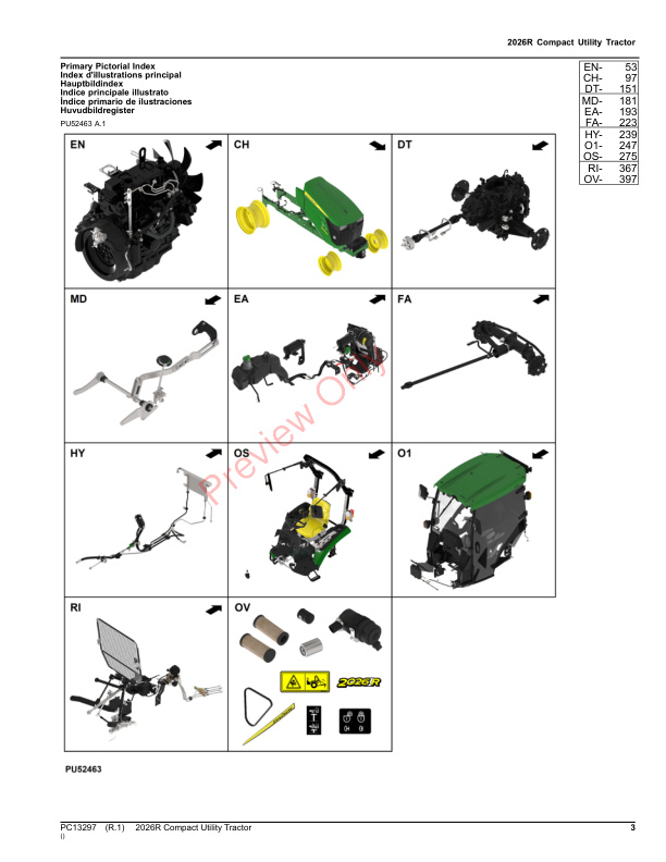 John Deere 2026R Compact Utility Tractor Parts Catalog PC13297 22OCT23-3