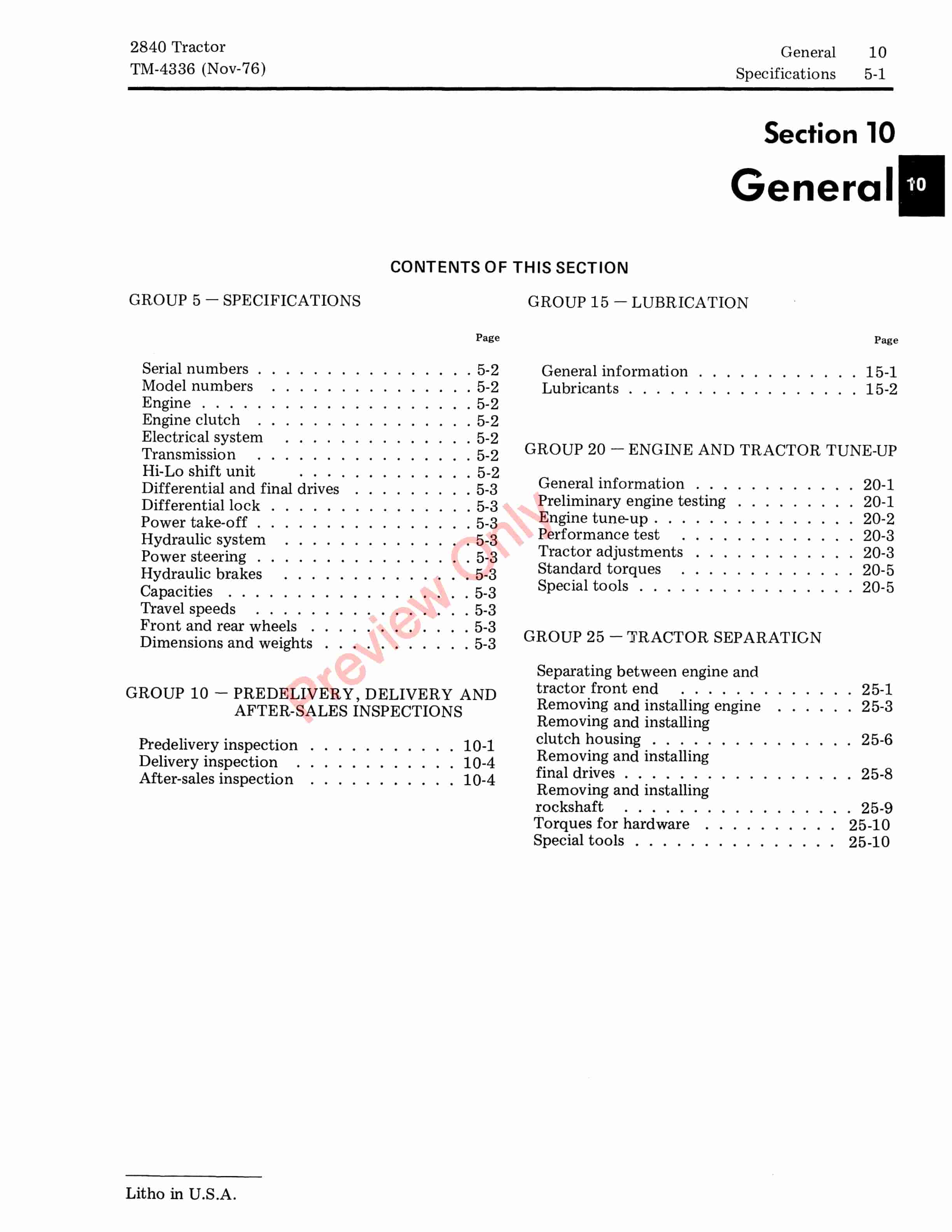 John Deere 2840 Utility Tractor Technical Manual TM4336 01MAY79 5
