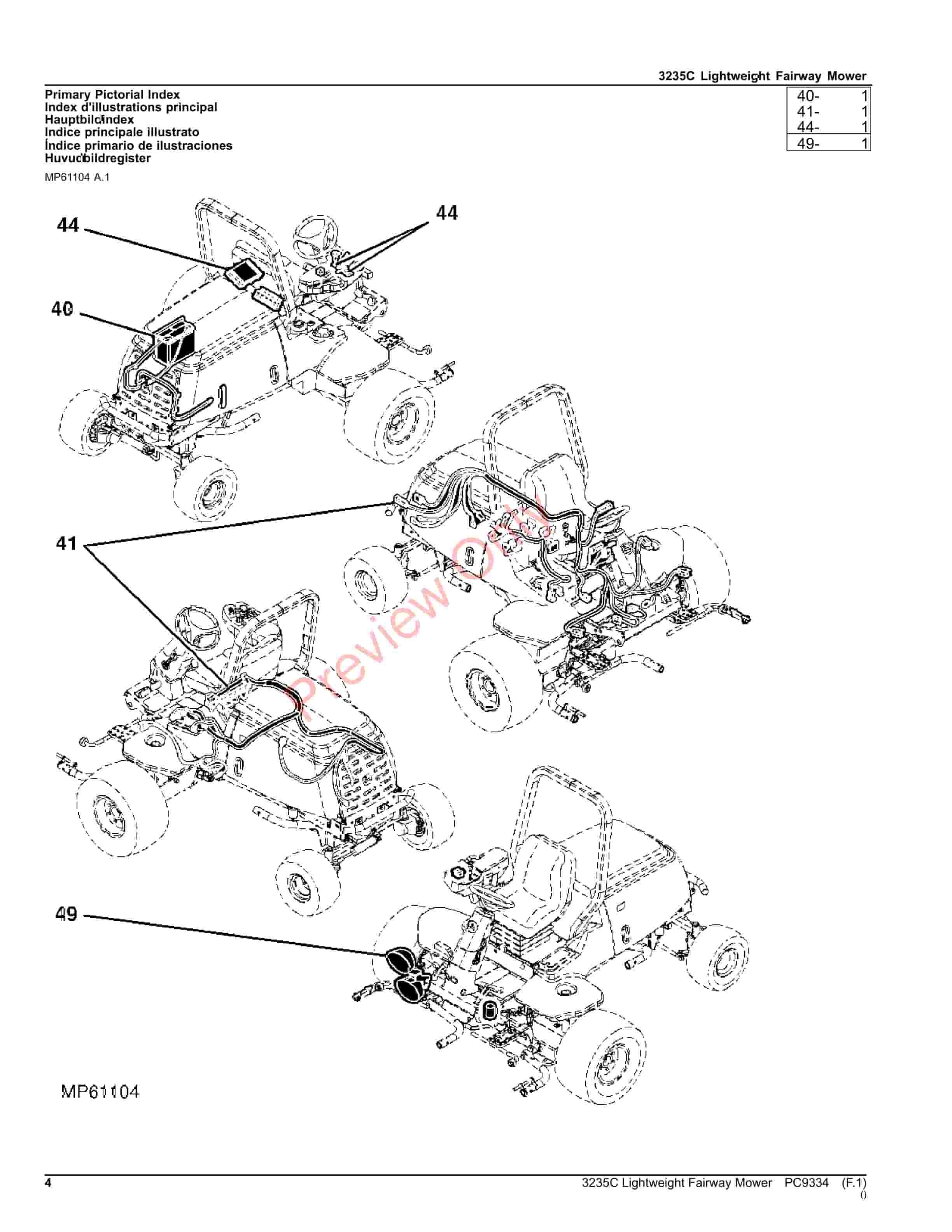 John Deere 3235C Lightweight Fairway Mower Parts Catalog PC9334 16JUL23-4