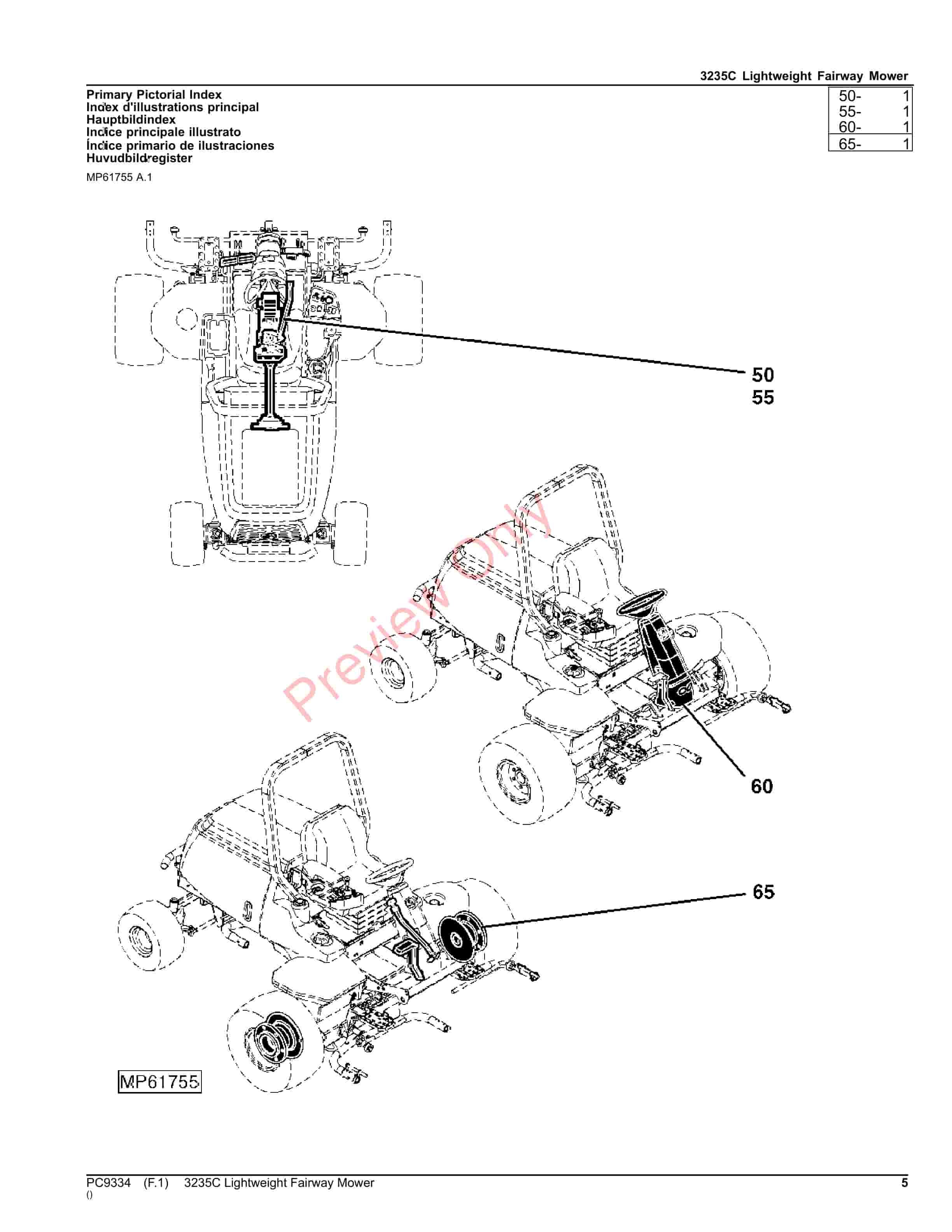 John Deere 3235C Lightweight Fairway Mower Parts Catalog PC9334 16JUL23-5