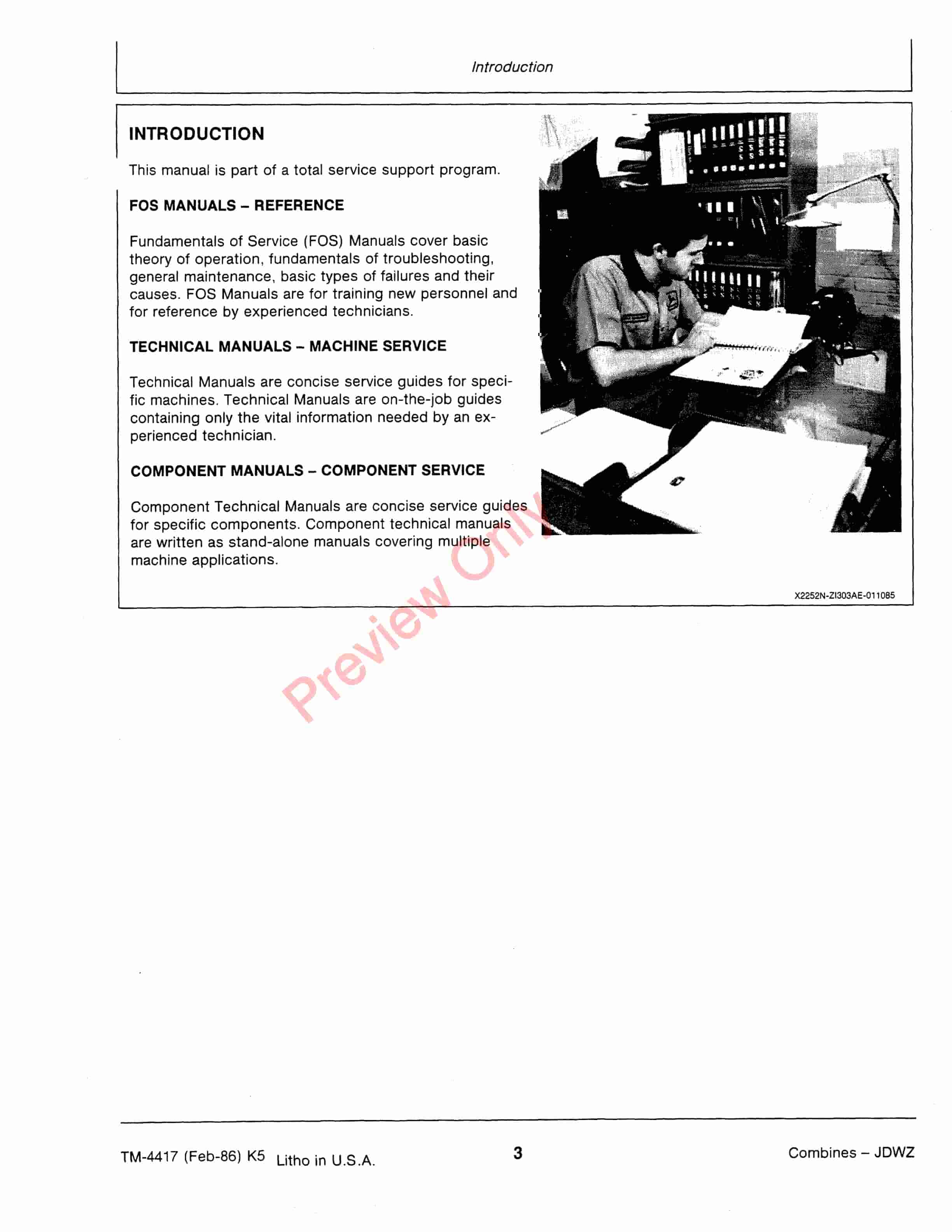 John Deere 4425 Combine Technical Manual TM4417 01JUN89 5