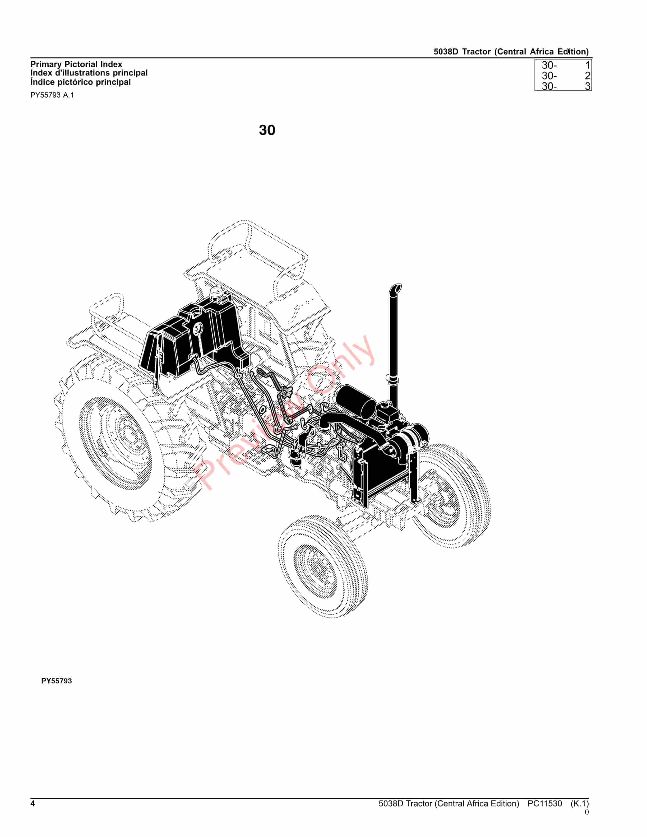 John Deere 5038D Tractor Parts Catalog PC11530 23JUL23 4
